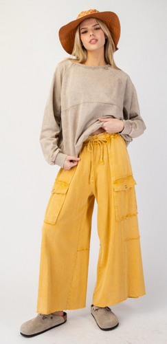 Wide Leg Easel Pants- Camel