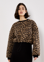 LEOPARD BOUCLE TIE TOP