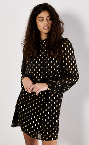 Foil Spot Shift Dress