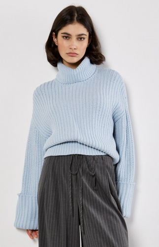 Chunky Blue Knit Sweater
