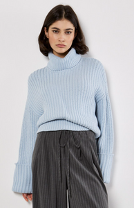 Chunky Blue Knit Sweater