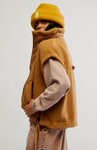 Free People Scout It Out Fleece Vest- Twig