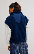 Free People Scout It Out Fleece Vest- Navy