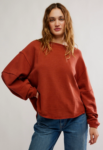 Free People Eclipse Tee- Spiced Rum