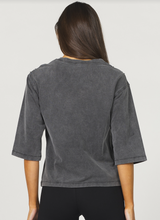 Black Acid Wash Top