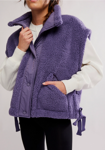 Free People Scout It Out Fleece Vest- Graphite
