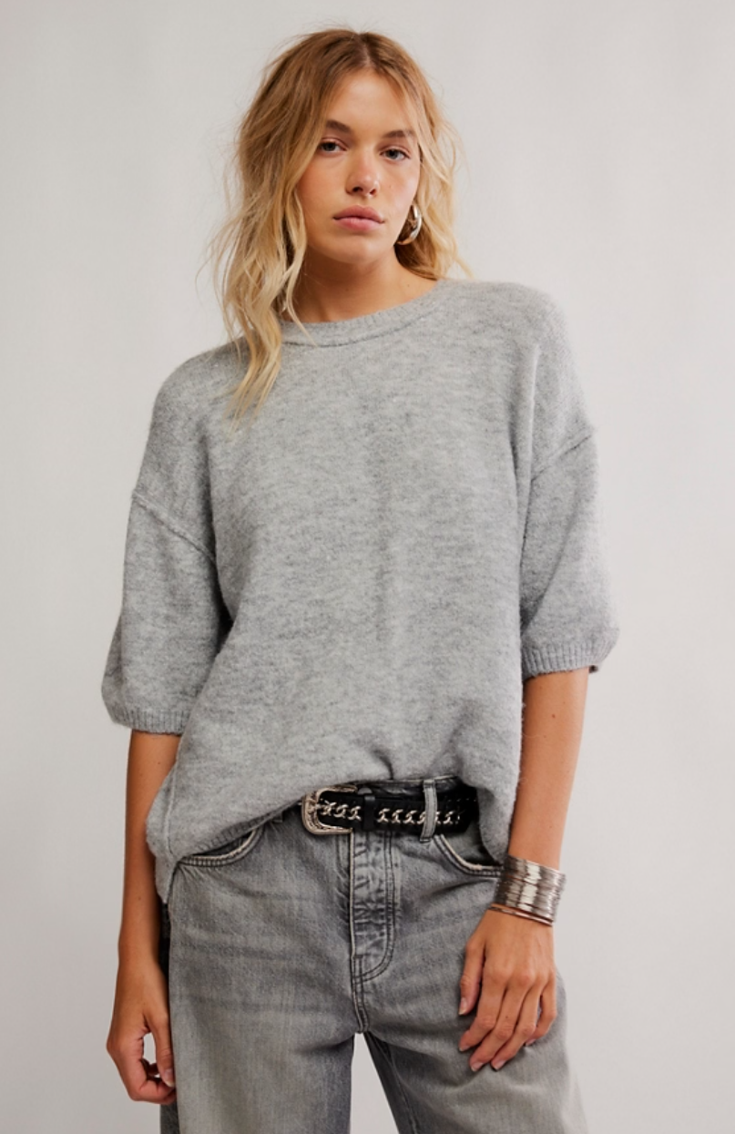 Free People Margot Sweater- Heather Grey