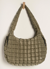 Free People Quilted Carryall Bag- Seargrass