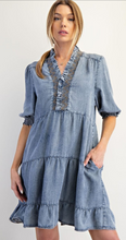 Smocked Denim Dress