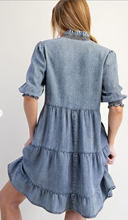 Smocked Denim Dress