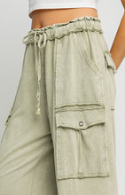 Wide Leg Easel Pants- Faded Olive