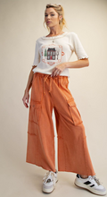 Wide Leg Easel Pants- Faded Rust