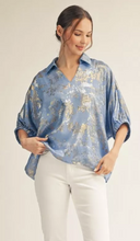 Blue Detailed Top