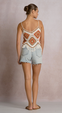 White & Clay Crochet Top