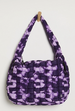 Free People Quilted Carryall Bag- Printed Tie Dye Vivid Violet