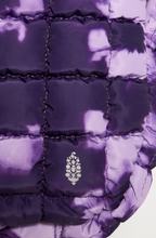 Free People Quilted Carryall Bag- Printed Tie Dye Vivid Violet