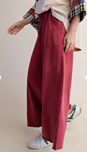 Red Washed Terry Pant
