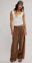 Free People Days End Linen Pant- Espresso