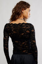 Raising Eyebrows Lace Top- Black