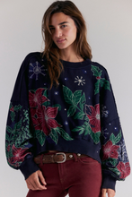 Free People Gaia Sweatshirt- Dark Night