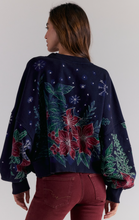 Free People Gaia Sweatshirt- Dark Night