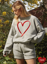 Heart Foil Mid Graphic Sweatshirt