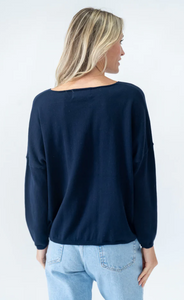 Navy Star Sweater