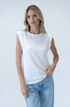 White Twist Sleeve Tee