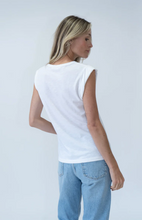 White Twist Sleeve Tee
