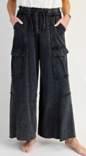 Wide Leg Easel Pants- Black