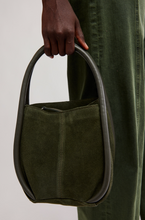 Free People Barlow Suede Bucket Bag- Dark Olive