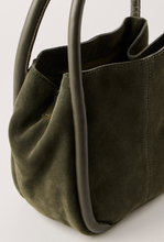 Free People Barlow Suede Bucket Bag- Dark Olive