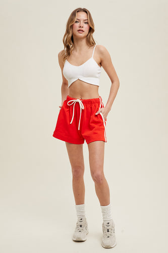 Red Side Striped FT Shorts
