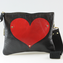 Heart Leather Crossbody Bag