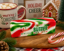 Holiday Swirl Butter Squishy – Christmas Candy Cane Slow Rise Sensory Toy