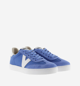 Berlin Split Leather & Nylon Sneaker- Azul