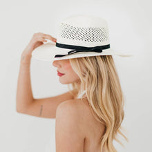 Shell Beach Western Sun Hat: Black Bow