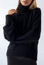 Cozy Turtleneck Dropped Shoulder Long Sleeve Sweater