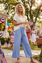 Relaxed Polka Dot Wide Leg Pants: RED/WHITE