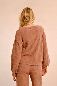 Beige Soft Plush Knit Sweater