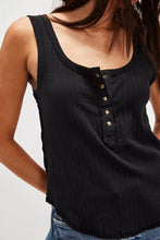 Free People Bryson Henley Tank- Black