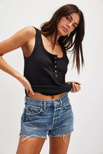 Free People Bryson Henley Tank- Black