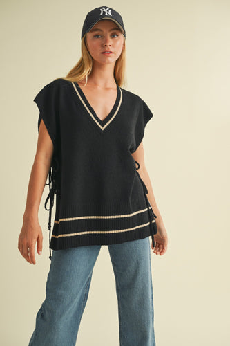 Black Vest Top