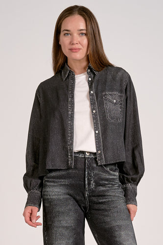 Grey Wash LS Button Down