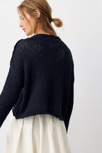Free People Opal Rollneck Knit Sweater- Black