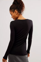 Free People Long Nights Layering Top - Black