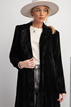 Black Velvet Maxi Coat