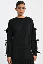Bow Black Sweatshirt