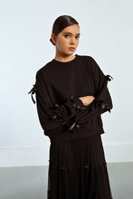 Bow Black Sweatshirt
