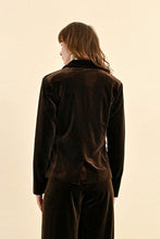 Chocolate Brown Velvet Blazer